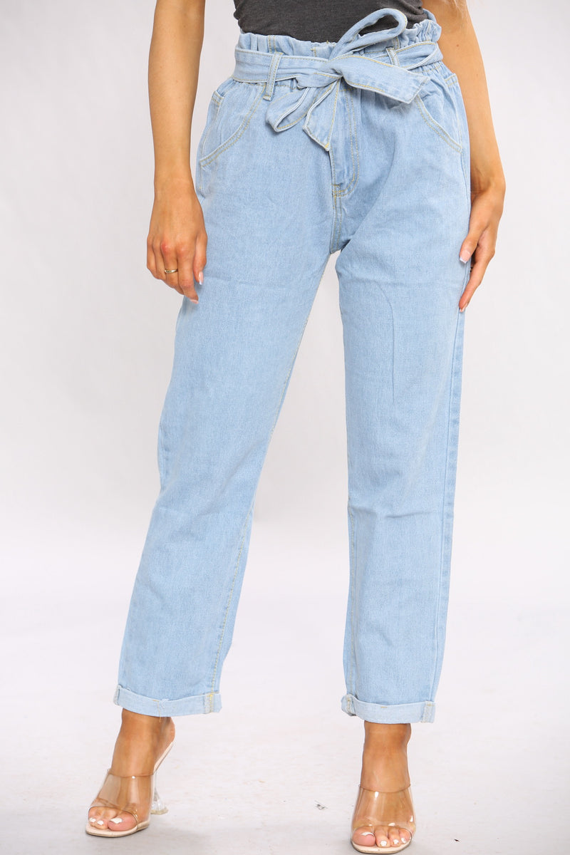 Paperbag Wide Leg Jeans In light Blue – DENIM WISE MANCHESTER