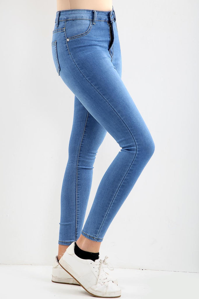 LADIES HIGH WAISTED JEANS (blue) - DENIM WISE MANCHESTER