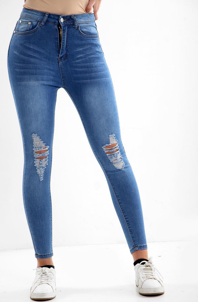 Knee cut deals jeans